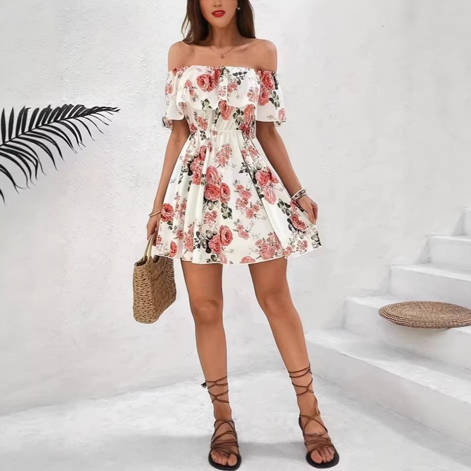 Fashionable New Summer Sleeveless Printed Sexy Women's Dress