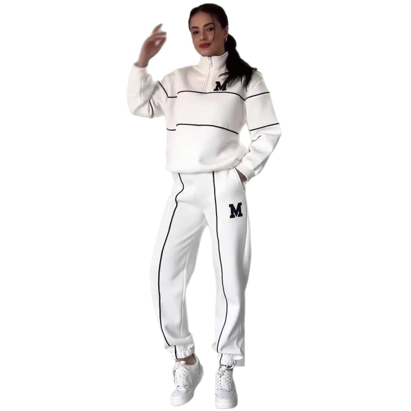 Fashionable Loose Set Design Sporty Style Outfit