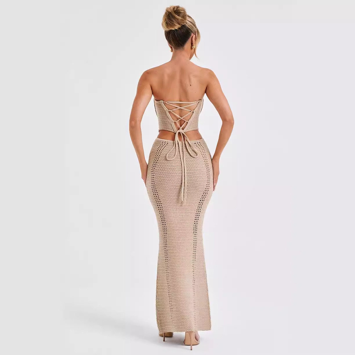 Long Skirt Knit Set