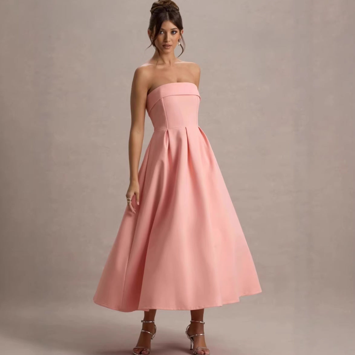 Elegant Minimalist Luxury Sleeveless Long Dress for Women Autumn Fashion Dress