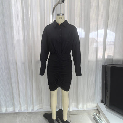 Flip collar short dress