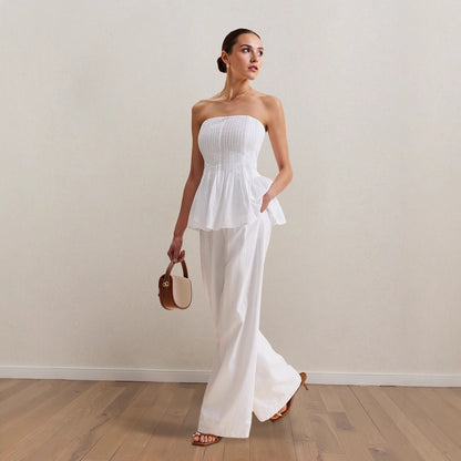 Off shoulder top and pants set