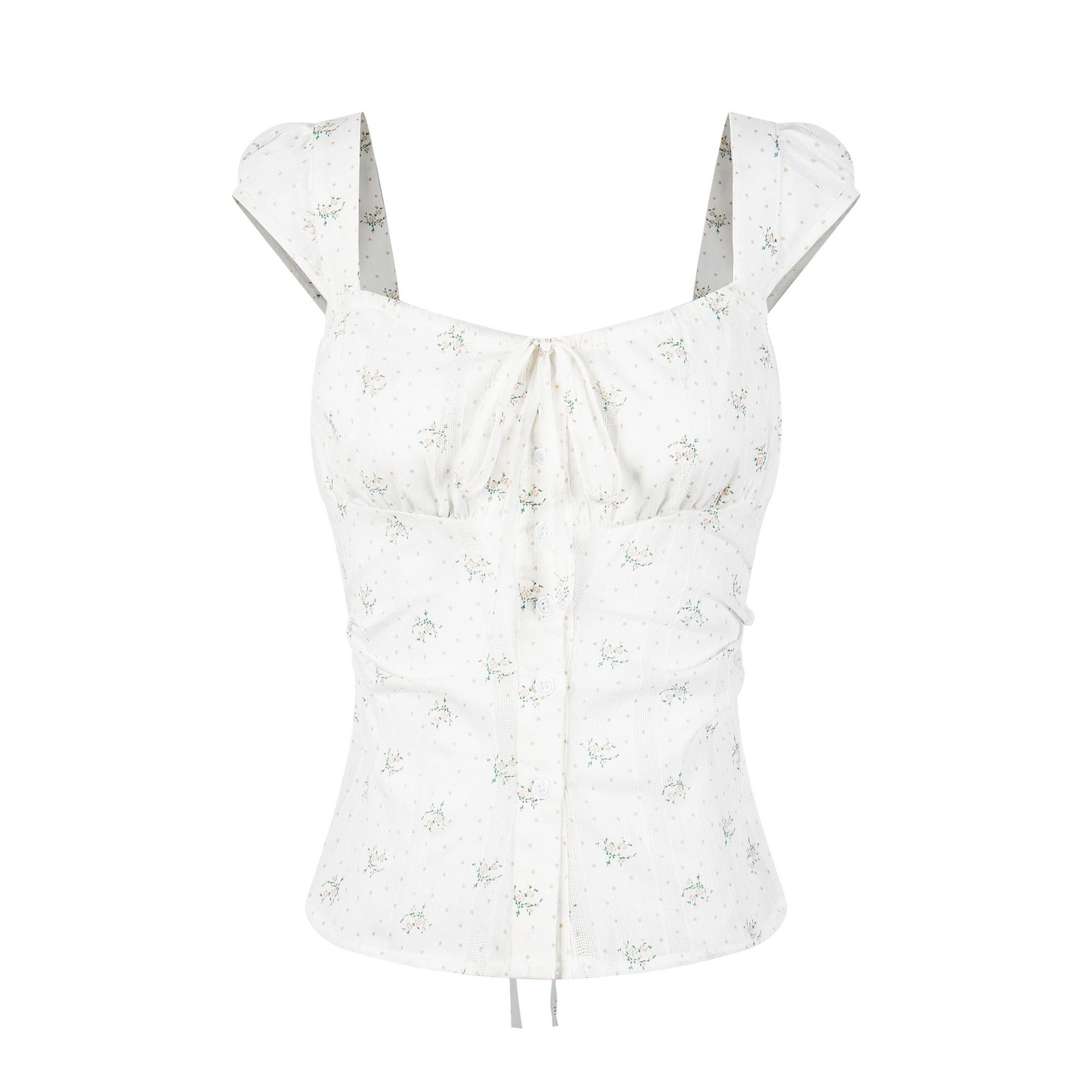 Fitted Strap Casual Short Sleeve Button-Up Cardigan T-Shirt for Women