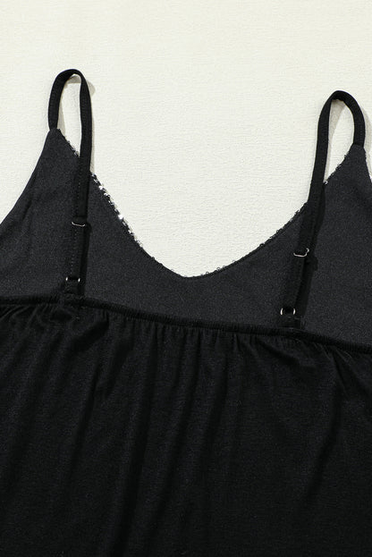 Gray Sequin Tank Top