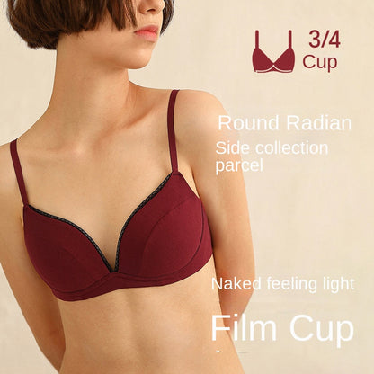 Lace Sexy Women's Bralette Push-Up Bra, Thin Underwear with Delicate Straps