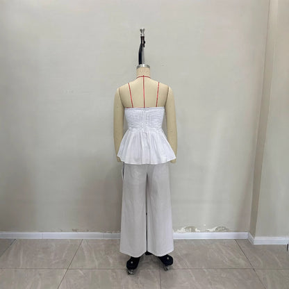 Off shoulder top and pants set