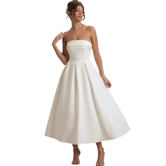 Elegant Minimalist Luxury Sleeveless Long Dress for Women Autumn Fashion Dress