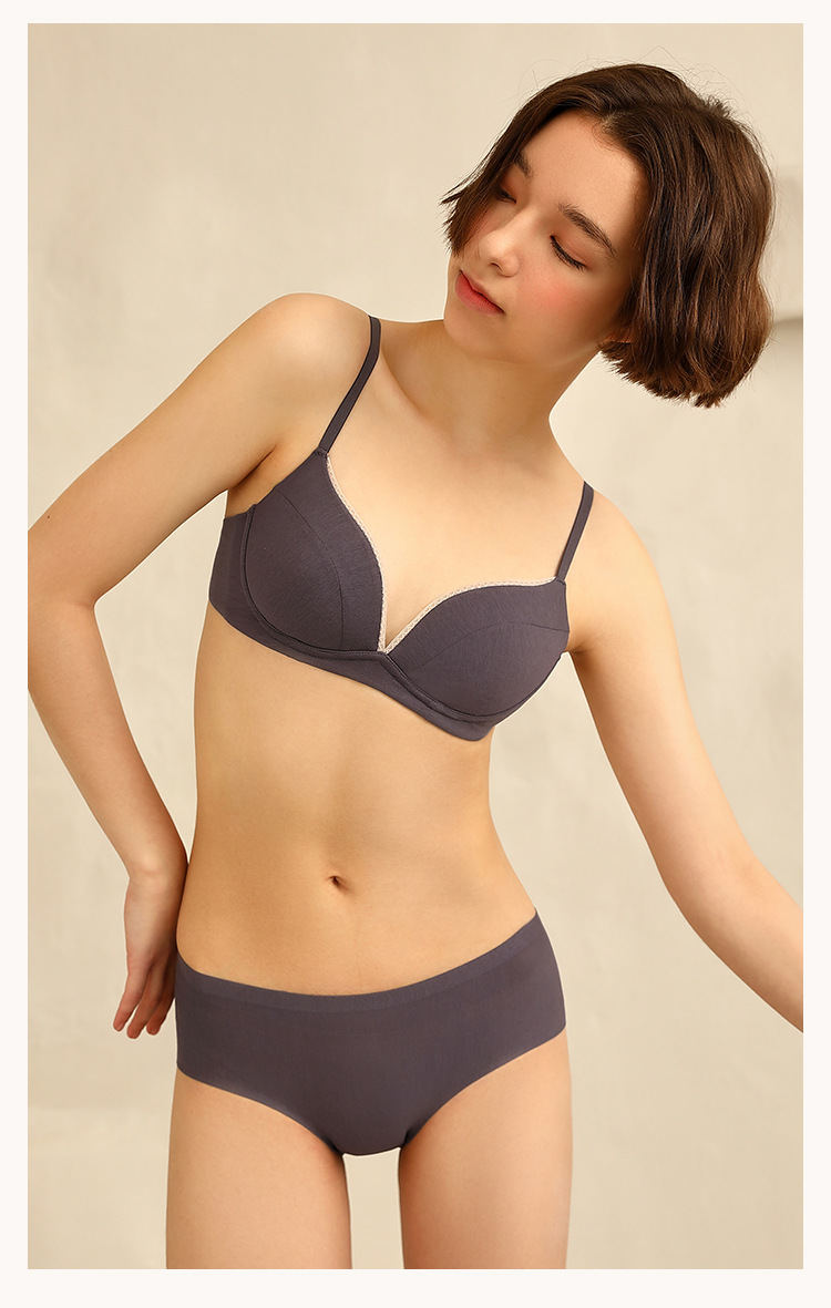 Lace Sexy Women's Bralette Push-Up Bra, Thin Underwear with Delicate Straps