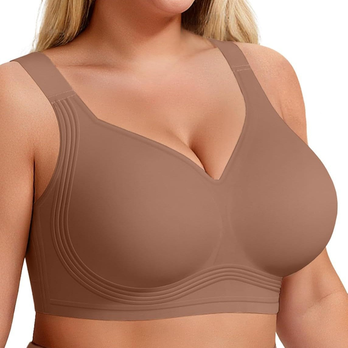 Women's Bra Support Non-Wire Push-Up Full Coverage Seamless Bra Without Underwire Plus Size
