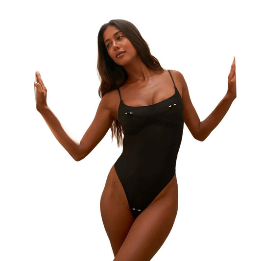 Round neck bikini swimsuit