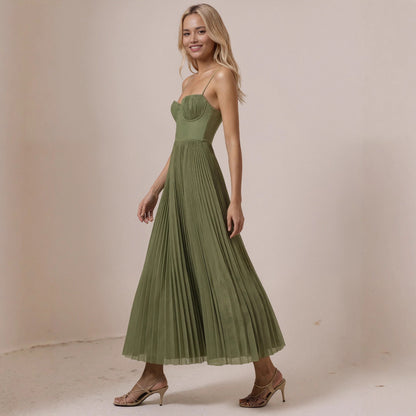 Deep V slim fit dress for women