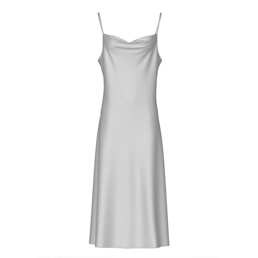 Elegant Nightgown with Swing Collar for Women Summer Thin Sleep Dress Homewear