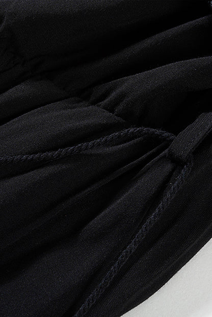 Black Off-the-shoulder Lace Sleeves Plus size Dress