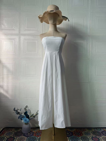 Elegant Minimalist Luxury Sleeveless Long Dress for Women Autumn Fashion Dress