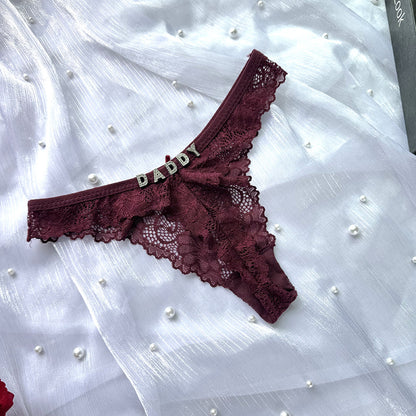 Lingerie Panties Lace Low Waist Pure Cotton G-String Women's Underwear