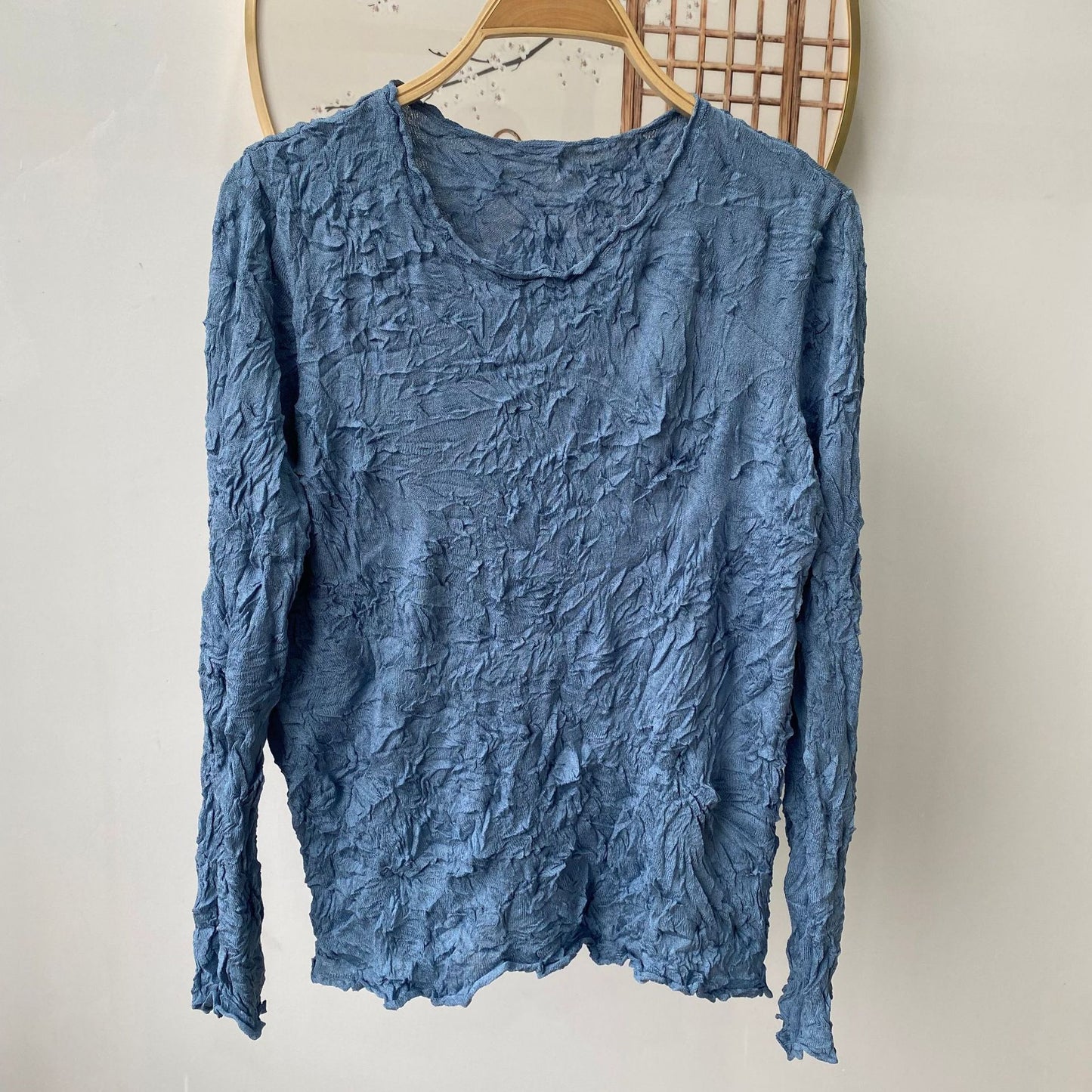 Pleated Soft Fabric Fashion Top with Irregular Ruffles, Versatile for Layering or Wearing Alone
