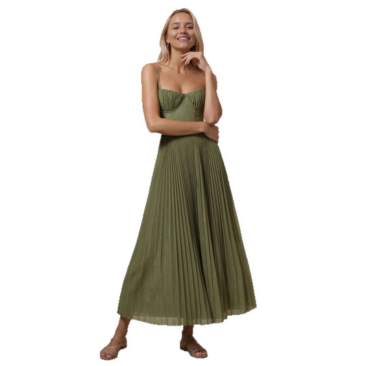 Deep V slim fit dress for women