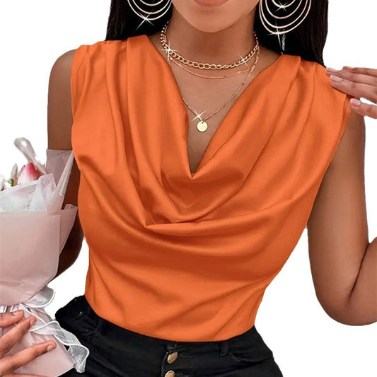 Slim fit sleeveless t-shirt for women