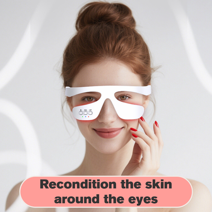 Eye Care Device Portable Wireless Heat Therapy Red Light Massage Eye Massager for Dark Circles