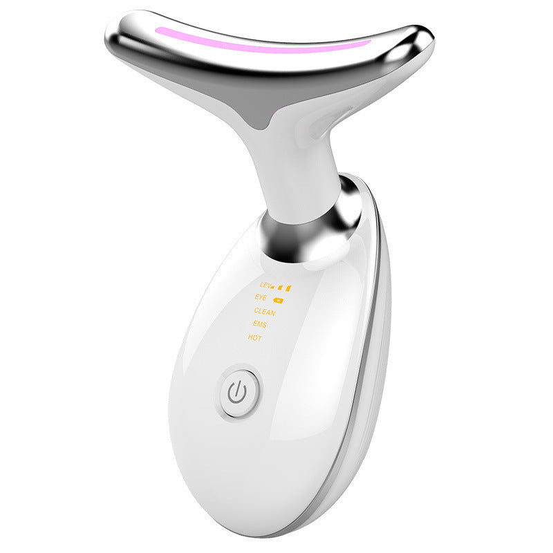 Neck Massager Beauty Device with 7-Color Light Therapy, V-Shaped Face Slimming Tool