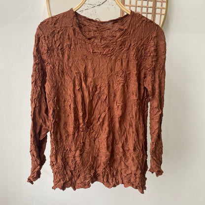 Pleated Soft Fabric Fashion Top with Irregular Ruffles, Versatile for Layering or Wearing Alone