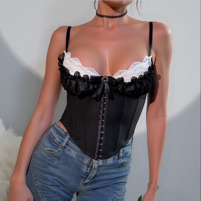 Lace camisole inner top and outer top