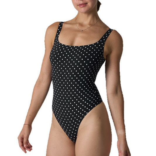 Customised Bodysuit Sexy Spicy Girl Polka Dot Strapless Bodysuit