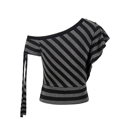 Women's Color-block Loose Round Neck Casual Short Sleeve Letter Print T-shirt