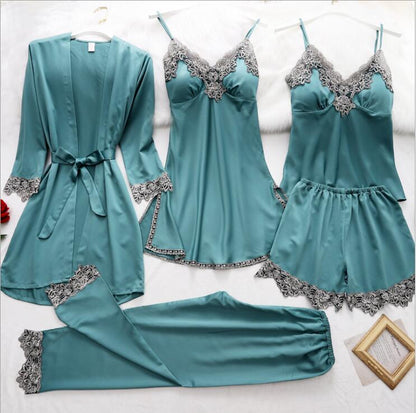 5 Pieces Set Women Pajamas Set
