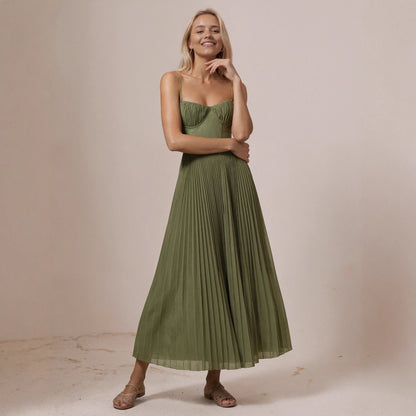 Deep V slim fit dress for women