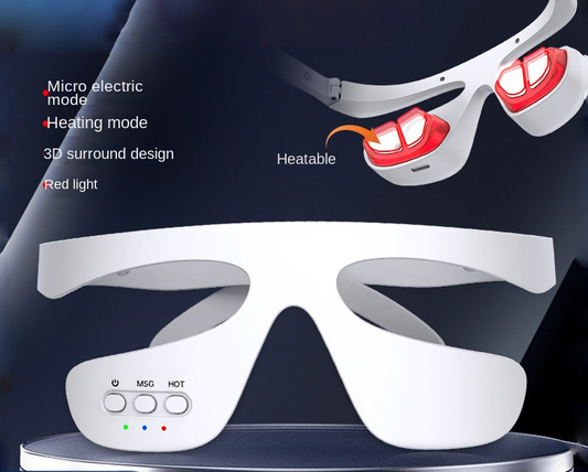 Eye Care Device Portable Wireless Heat Therapy Red Light Massage Eye Massager for Dark Circles