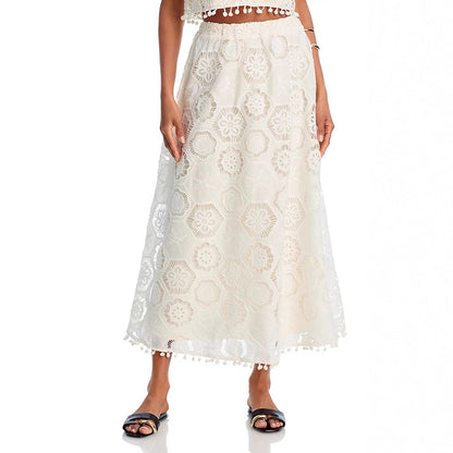 Sleeveless Embroidered Skirt Set