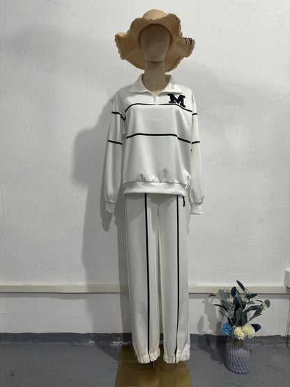 Fashionable Loose Set Design Sporty Style Outfit
