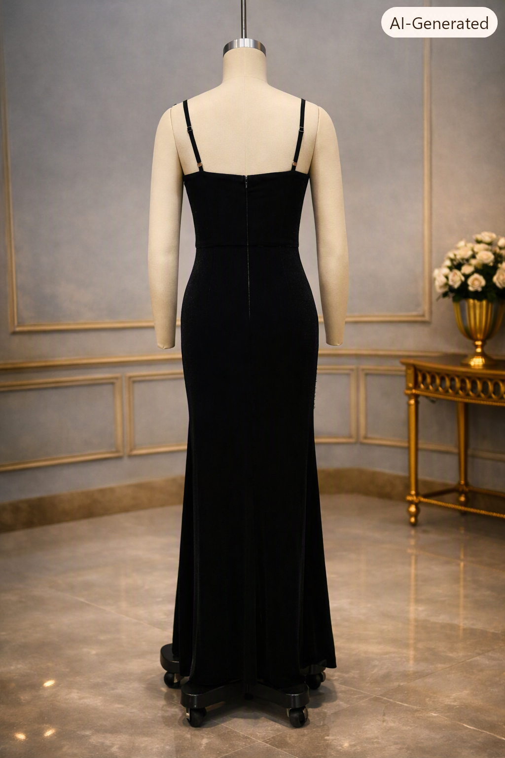 Tubeless long evening dress stage host luxury rhinestones